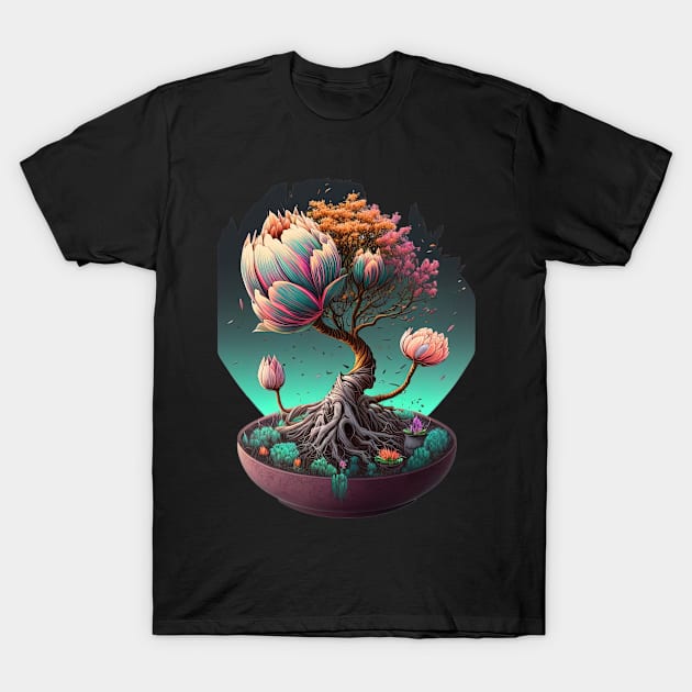 Surreal Tulip Bonsai T-Shirt by Ronin Creations